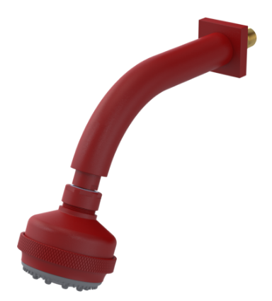 Rubinet 4F031 3 Function Shower Head with Wall Mount 8 Shower Arm And Flange