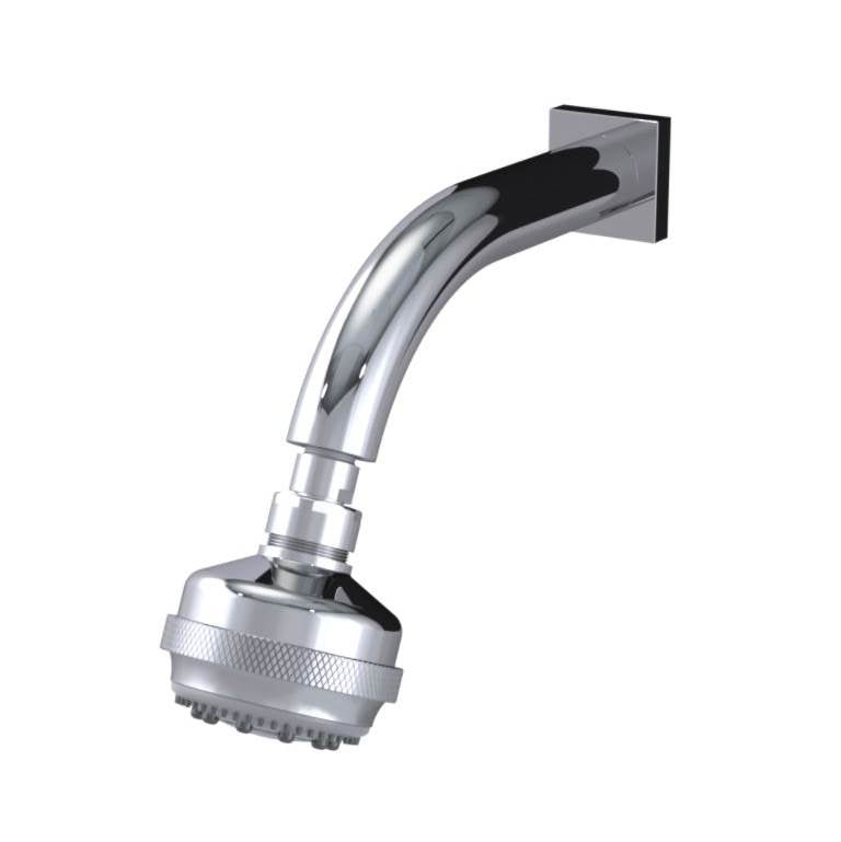 Rubinet 4F033 3 Function Shower Head with Wall Mount 8 Shower Arm Flange - Parent