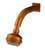 Rubinet 4F033 3 Function Shower Head with Wall Mount 8 Shower Arm Flange