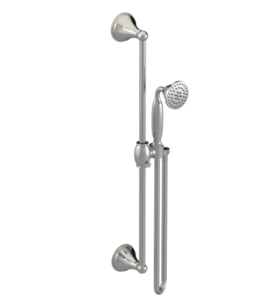 Rubinet 4GET0 Adjustable Slide Bar With Hand Held Shower Assembly