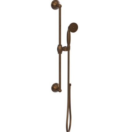 Rubinet 4GFM0 Adjustable Slide Bar With Hand Held Shower Assembly