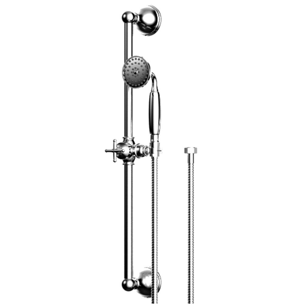 Rubinet 4GFM0 Adjustable Slide Bar With Hand Held Shower Assembly