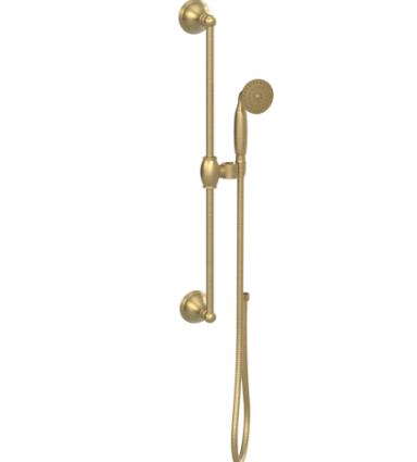 Rubinet 4GFM0 Adjustable Slide Bar With Hand Held Shower Assembly