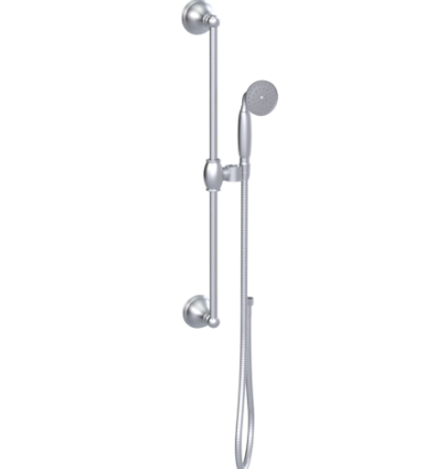 Rubinet 4GFM0 Adjustable Slide Bar With Hand Held Shower Assembly
