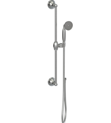 Rubinet 4GFM0 Adjustable Slide Bar With Hand Held Shower Assembly