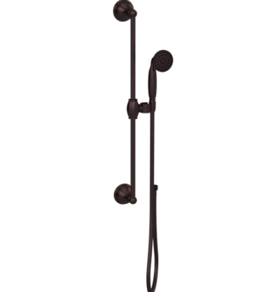 Rubinet 4GFM0 Adjustable Slide Bar With Hand Held Shower Assembly