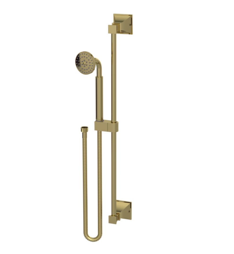 Rubinet 4GMQ0 Adjustable Slide Bar With Hand Held Shower Assembly