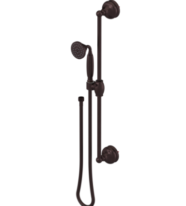 Rubinet 4GRM0 Adjustable Slide Bar With Hand Held Shower Assembly