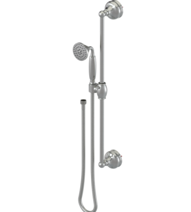 Rubinet 4GRM0 Adjustable Slide Bar With Hand Held Shower Assembly