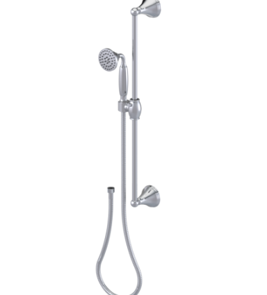 Rubinet 4GRV0 Adjustable Slide Bar With Hand Held Shower Assembly