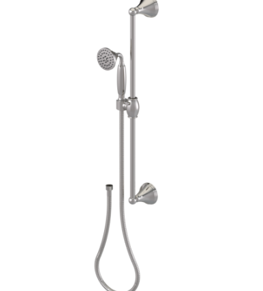 Rubinet 4GRV0 Adjustable Slide Bar With Hand Held Shower Assembly