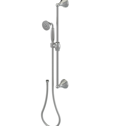 Rubinet 4GRV0 Adjustable Slide Bar With Hand Held Shower Assembly