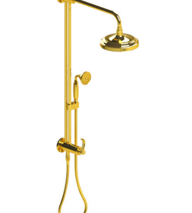 Rubinet 4UET2 Bar With Iet At Shower Head, Include 8 Shower Head, 12 Shower Arm, 30 Adjustable Slide Bar (Can Be Cut To Suit), Hand Held Shower Diverter