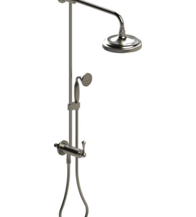 Rubinet 4UFM1 Bar With Iet At Shower Head, Include 8 Shower Head, 12 Shower Arm, 30 Adjustable Slide Bar (Can Be Cut To Suit), Hand Held Shower Diverter