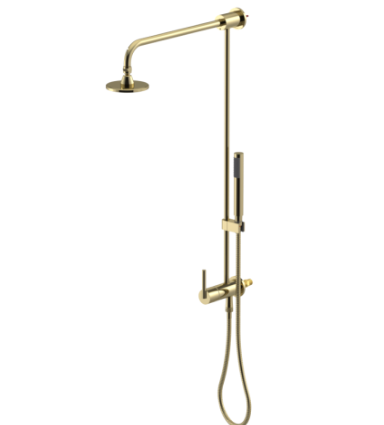 Rubinet 4UGN1 Bar With Iet At Diverter. IncludeLasalle Shower Head, 12 Shower Arm, 30 Adjustable Slide Bar (Can Be Cut To Suit), Hand Held Shower Diverter