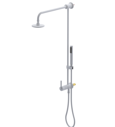 Rubinet 4UGN1 Bar With Iet At Diverter. IncludeLasalle Shower Head, 12 Shower Arm, 30 Adjustable Slide Bar (Can Be Cut To Suit), Hand Held Shower Diverter