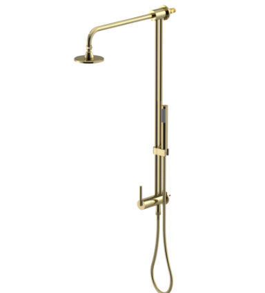 Rubinet 4UGN2 Bar With Iet At Shower Head. IncludeLasalle Shower Head, 12 Shower Arm, 30 Adjustable Slide Bar (Can Be Cut To Suit), Hand Held Shower Diver