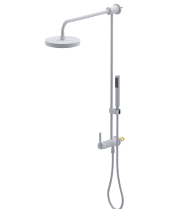 Rubinet 4UGN3 Bar With Iet At Diverter. IncludeLasalle Shower Head, 12 Shower Arm, 30 Adjustable Slide Bar (Can Be Cut To Suit), Hand Held Shower Diverter