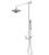 Rubinet 4UGN3 Bar With Iet At Diverter. IncludeLasalle Shower Head, 12 Shower Arm, 30 Adjustable Slide Bar (Can Be Cut To Suit), Hand Held Shower Diverter