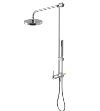 Rubinet 4UGN3 Bar With Iet At Diverter. IncludeLasalle Shower Head, 12 Shower Arm, 30 Adjustable Slide Bar (Can Be Cut To Suit), Hand Held Shower Diverter