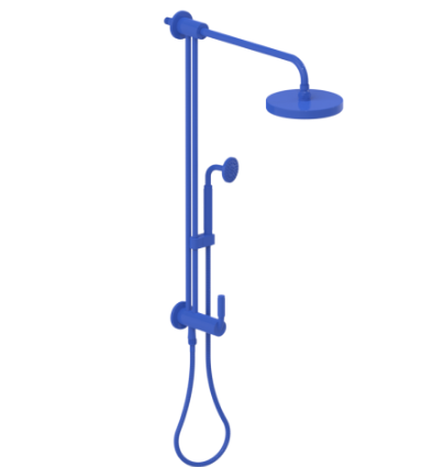 Rubinet 4UHO2 Bar With Iet At Shower Head, IncludeLasalle Shower Head, 12 Shower Arm, 30 Adjustable Slide Bar (Can Be Cut To Suit), Hand Held Shower Diver