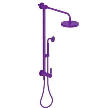 Rubinet 4UHO2 Bar With Iet At Shower Head, IncludeLasalle Shower Head, 12 Shower Arm, 30 Adjustable Slide Bar (Can Be Cut To Suit), Hand Held Shower Diver