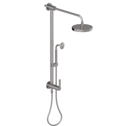 Rubinet 4UHO2 Bar With Iet At Shower Head, IncludeLasalle Shower Head, 12 Shower Arm, 30 Adjustable Slide Bar (Can Be Cut To Suit), Hand Held Shower Diver