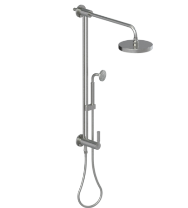 Rubinet 4UHO2 Bar With Iet At Shower Head, IncludeLasalle Shower Head, 12 Shower Arm, 30 Adjustable Slide Bar (Can Be Cut To Suit), Hand Held Shower Diver