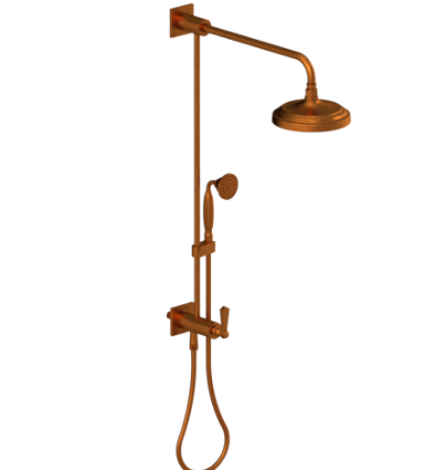 Rubinet 4UHX1 Bar With Iet At Diverter. Include 8 Shower Head, 12 Shower Arm, 30 Adjustable Slide Bar (Can Be Cut To Suite), Hand Held Shower Diverter - Parent