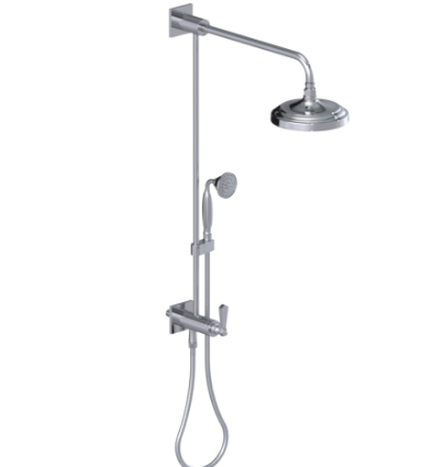 Rubinet 4UHX1 Bar With Iet At Diverter. Include 8 Shower Head, 12 Shower Arm, 30 Adjustable Slide Bar (Can Be Cut To Suite), Hand Held Shower Diverter