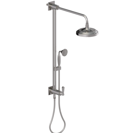 Rubinet 4UHX2 Bar With Iet At Diverter. Include 8 Shower Head, 12 Shower Arm, 30 Adjustable Slide Bar (Can Be Cut To Suite), Hand Held Shower Diverter