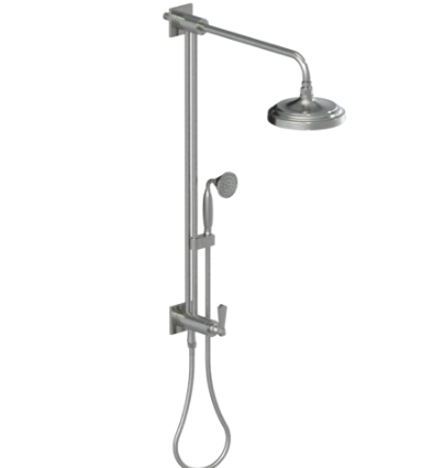 Rubinet 4UHX2 Bar With Iet At Diverter. Include 8 Shower Head, 12 Shower Arm, 30 Adjustable Slide Bar (Can Be Cut To Suite), Hand Held Shower Diverter