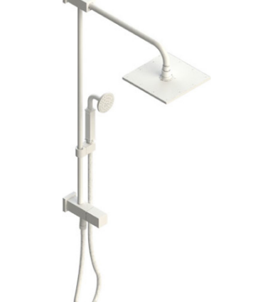 Rubinet 4UMQ1 Bar With Iet At Diverter, Include 8 Shower Head, 12 Shower Arm, 30 Adjustable Slide Bar (Can Be Cut To Suit), Hand Held Shower Diverter