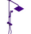 Rubinet 4UMQ1 Bar With Iet At Diverter, Include 8 Shower Head, 12 Shower Arm, 30 Adjustable Slide Bar (Can Be Cut To Suit), Hand Held Shower Diverter