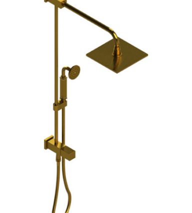 Rubinet 4UMQ1 Bar With Iet At Diverter, Include 8 Shower Head, 12 Shower Arm, 30 Adjustable Slide Bar (Can Be Cut To Suit), Hand Held Shower Diverter