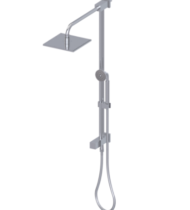 Rubinet 4UMQ2 Bar With Iet At Shower Head, Include 8 Shower Head, 12 Shower Arm, 30 Adjustable Slide Bar (Can Be Cut To Suit), Hand Held Shower Diverter
