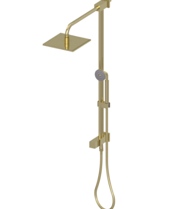 Rubinet 4UMQ2 Bar With Iet At Shower Head, Include 8 Shower Head, 12 Shower Arm, 30 Adjustable Slide Bar (Can Be Cut To Suit), Hand Held Shower Diverter