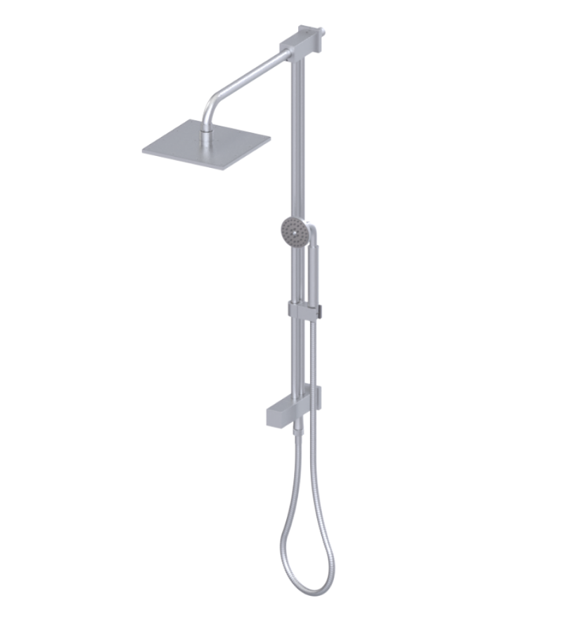 Rubinet 4UMQ2 Bar With Iet At Shower Head, Include 8 Shower Head, 12 Shower Arm, 30 Adjustable Slide Bar (Can Be Cut To Suit), Hand Held Shower Diverter