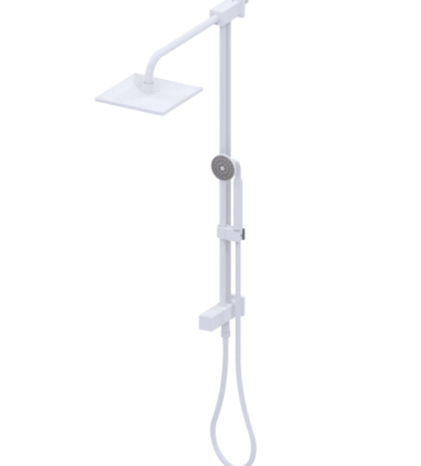 Rubinet 4UMQ2 Bar With Iet At Shower Head, Include 8 Shower Head, 12 Shower Arm, 30 Adjustable Slide Bar (Can Be Cut To Suit), Hand Held Shower Diverter