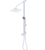 Rubinet 4UMQ2 Bar With Iet At Shower Head, Include 8 Shower Head, 12 Shower Arm, 30 Adjustable Slide Bar (Can Be Cut To Suit), Hand Held Shower Diverter
