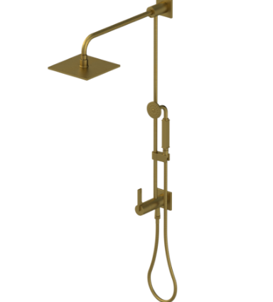 Rubinet 4URT1 Bar With Iet At Diverter. Include 8 Shower Head, 12 Shower Arm, 30 Adjustable Slide Bar (Can Be Cut To Suit), Hand Held Shower Diverter, - Parent
