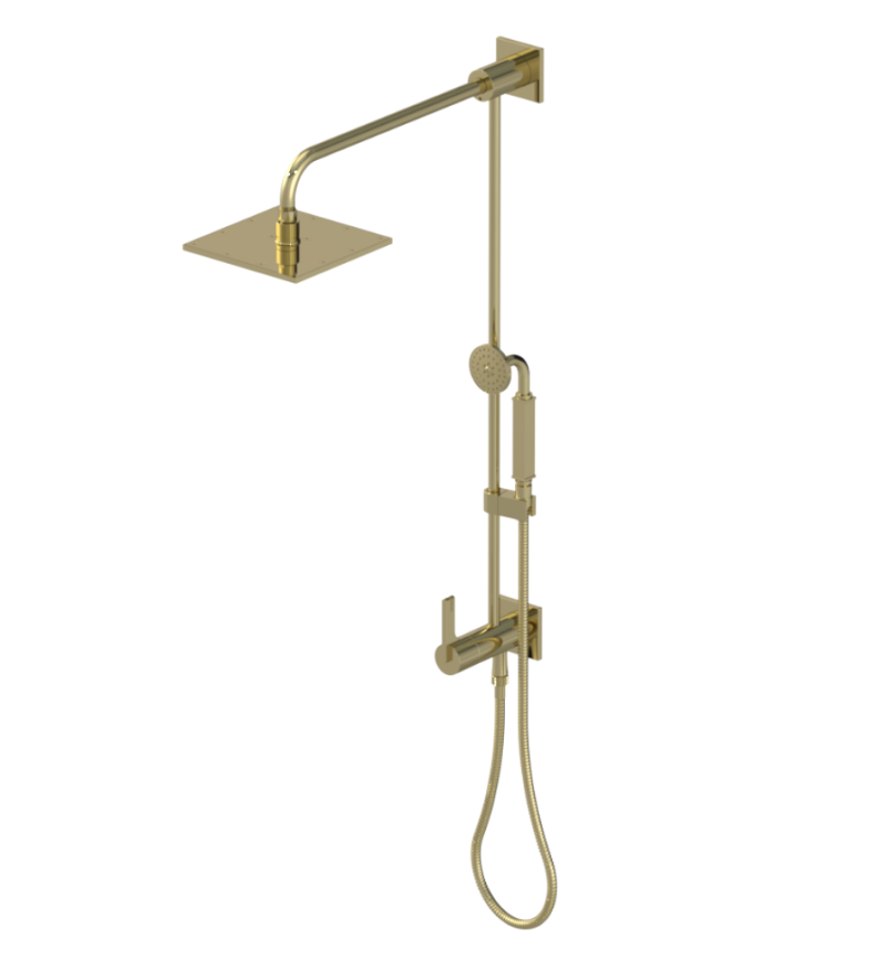 Rubinet 4URT1 Bar With Iet At Diverter. Include 8 Shower Head, 12 Shower Arm, 30 Adjustable Slide Bar (Can Be Cut To Suit), Hand Held Shower Diverter,