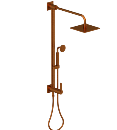 Rubinet 4URT2 Bar With Iet At Shower Head. Include 8 Shower Head, 12 Shower Arm, 30 Adjustable Slide Bar (Can Be Cut To Suit), Hand Held Shower Diverter,