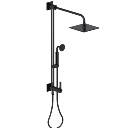 Rubinet 4URT2 Bar With Iet At Shower Head. Include 8 Shower Head, 12 Shower Arm, 30 Adjustable Slide Bar (Can Be Cut To Suit), Hand Held Shower Diverter,