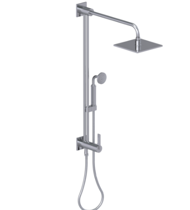 Rubinet 4URT2 Bar With Iet At Shower Head. Include 8 Shower Head, 12 Shower Arm, 30 Adjustable Slide Bar (Can Be Cut To Suit), Hand Held Shower Diverter,