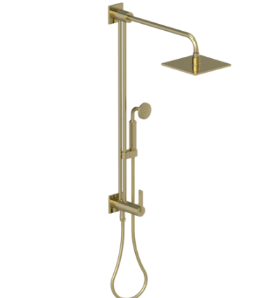 Rubinet 4URT2 Bar With Iet At Shower Head. Include 8 Shower Head, 12 Shower Arm, 30 Adjustable Slide Bar (Can Be Cut To Suit), Hand Held Shower Diverter,