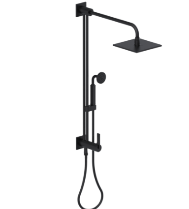 Rubinet 4URT2 Bar With Iet At Shower Head. Include 8 Shower Head, 12 Shower Arm, 30 Adjustable Slide Bar (Can Be Cut To Suit), Hand Held Shower Diverter,