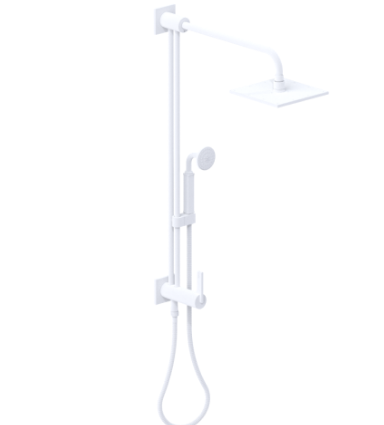 Rubinet 4URT2 Bar With Iet At Shower Head. Include 8 Shower Head, 12 Shower Arm, 30 Adjustable Slide Bar (Can Be Cut To Suit), Hand Held Shower Diverter,