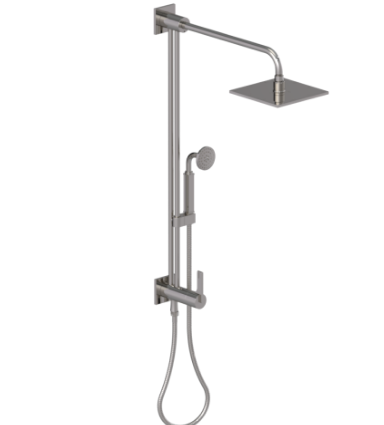 Rubinet 4URT2 Bar With Iet At Shower Head. Include 8 Shower Head, 12 Shower Arm, 30 Adjustable Slide Bar (Can Be Cut To Suit), Hand Held Shower Diverter,