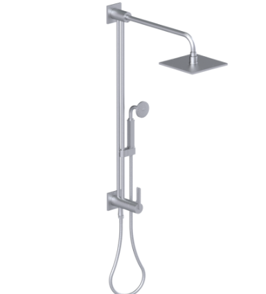 Rubinet 4URT2 Bar With Iet At Shower Head. Include 8 Shower Head, 12 Shower Arm, 30 Adjustable Slide Bar (Can Be Cut To Suit), Hand Held Shower Diverter,